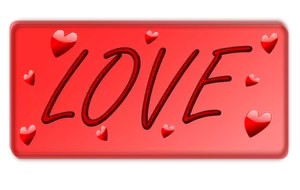 Love signpost with hearts vector image