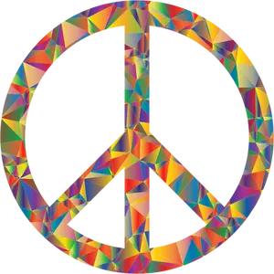 Kleurrijke vrede symbool