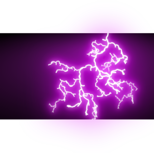 Vector illustration of glowing pink thunde