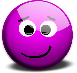 Vector image of purple friendly smiley