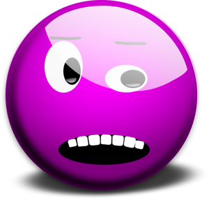 紫怖い笑顔のベクトル画像