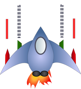 Image de vecteur pour le vaisseau spatial dessin animé
