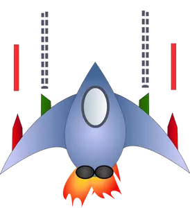 Image de vecteur pour le vaisseau spatial dessin animé