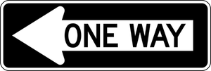 Horizontal street sign