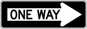 Right traffic sign