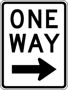 One way traffic sign