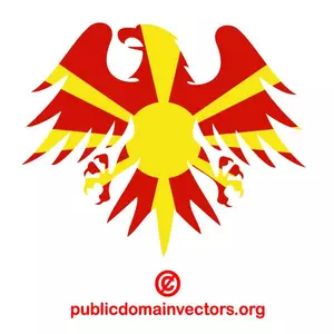 Mazedonische Flagge Adler in Form