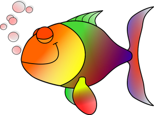 Colorful sleepy fish