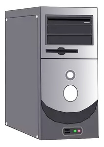 Immagine vettoriale in caso di sistema computer