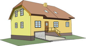 Vektor illustration av ett hus