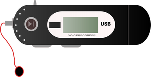 MP3 player cu căşti vector miniaturi