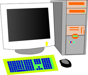 Personal computer vector clip art
