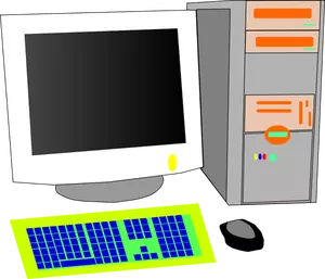 Image clipart ordinateur personnel vecteur