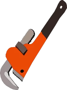 Pipe wrench vector clip art