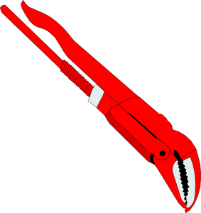 Pipe wrench vector image