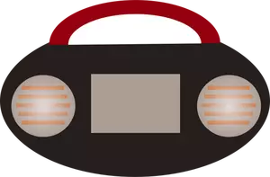 Radio kassettbandspelare vektorbild