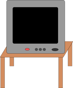Vector clip art of television receiver