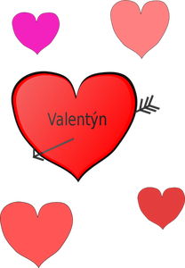 Aftelkalender voor Valentijnsdag symbool vectorillustratie
