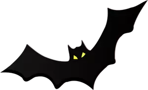 Bat silhuett med gule øyne vektorgrafikk utklipp