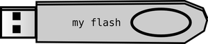 Imagen vectorial de disco flash