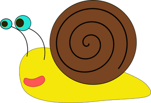 Vector image of a snail