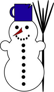 Funny snowman vector graphics