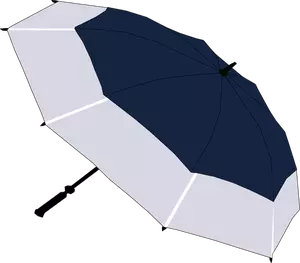 Blue and grey umbrella vector image