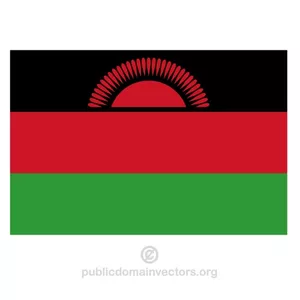 Vektor flagga Malawi