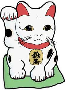 Japanese cat vector image