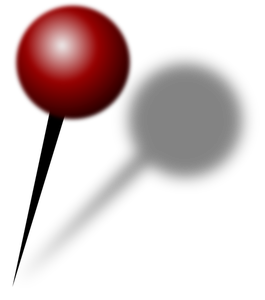 Locatie pin met schaduw vector afbeelding