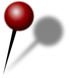 Umístění čepu s stín vektorový obrázek