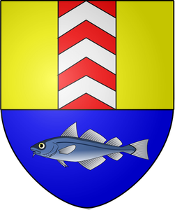 Disegno dello stemma della città di Boudry vettoriale