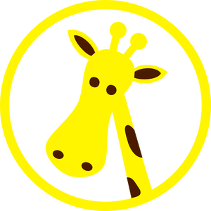 Giraffe head logo vector image