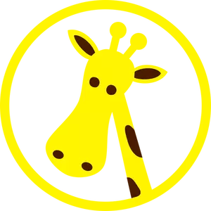 Image du logo vector de tête de girafe