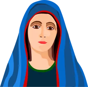 Jomfru Maria portrett vektor image