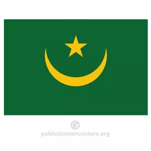 Mauritanian vector flag