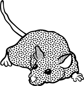 Clipart del mouse fiacchi in bianco e nero