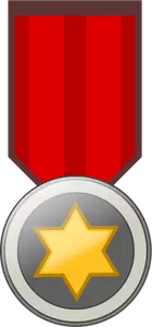 Nagroda gwiazda odznaka wektorowa