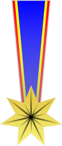 Ster vormig militaire medaille vector afbeelding