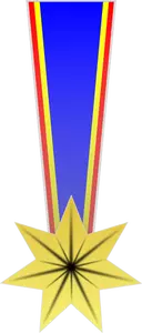 Estrela em forma de imagem vetorial de medalha militar
