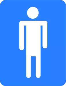 Mannen badkamer teken vector illustraties