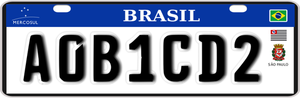 Brasilianska registrering pläterar vektorgrafik