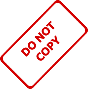 Do not copy stamp imprint vector clip art