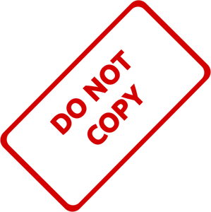 Do not copy stamp imprint vector clip art
