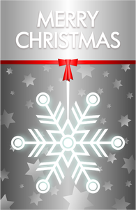 Vector illustration of grey theme Merry Christmas card