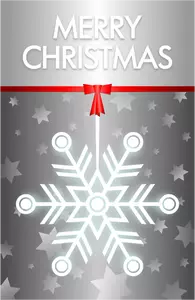 Illustrazione vettoriale del tema grigio Merry Christmas card