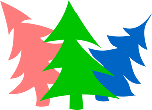 Noel ağacı silhouettes