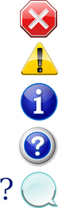 Icone della finestra di messaggio impostato illustrazione vettoriale