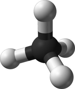 Methaan molecule 3D