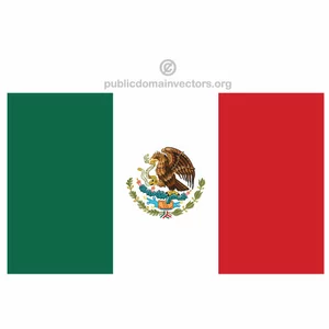 Flaga wektor meksykański
